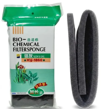 Esponja Negra Filtrante Xinyou XY-1860 para Acuarios (40 PPI, 100x15x2 cm)